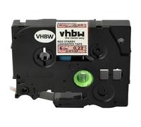 vhbw Ruban remplacement pour Brother TZE-411L1 pour imprimante d'étiquettes 8m x 6mm Noir sur Rouge paillettes, laminée