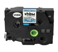 vhbw Ruban remplacement pour Brother TZE-541L1 pour imprimante d'étiquettes 8m x 18mm Noir sur Bleu paillettes, laminée