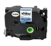 vhbw Ruban remplacement pour Brother TZE-551, TZ-551 pour imprimante d'étiquettes 8m x 24mm Noir sur Bleu
