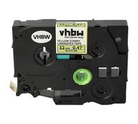vhbw Ruban remplacement pour Brother TZE-631L1 pour imprimante d'étiquettes 8m x 12mm Noir sur Jaune paillettes, laminée