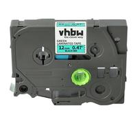 vhbw Ruban remplacement pour Brother TZE-731, TZ-731 pour imprimante d'étiquettes 8m x 12mm Noir sur Vert