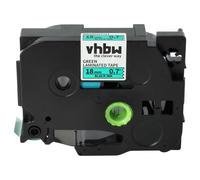 vhbw Ruban remplacement pour Brother TZE-741, TZ-741 pour imprimante d'étiquettes 8m x 18mm Noir sur Vert