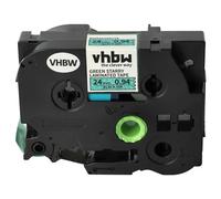 vhbw Ruban remplacement pour Brother TZE-751L1 pour imprimante d'étiquettes 8m x 24mm Noir sur Vert, laminée