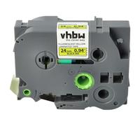 vhbw Ruban remplacement pour Brother TZE-C51, TZ-C51 pour imprimante d'étiquettes 8m x 24mm Noir sur Jaune fluo