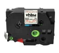 vhbw Ruban remplacement pour Brother TZE-FA4R pour imprimante d'étiquettes 3m x 18mm Rouge sur Blanc, thermocollant