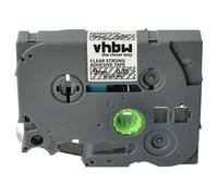 vhbw Ruban remplacement pour Brother TZE-S121 pour imprimante d'étiquettes 8m x 9mm Noir sur Transparent, extraforte, laminée