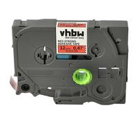 vhbw Ruban remplacement pour Brother TZE-S431 pour imprimante d'étiquettes 8m x 12mm Noir sur Rouge, extraforte, laminée