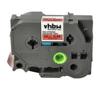 vhbw Ruban remplacement pour Brother TZE-S451 pour imprimante d'étiquettes 8m x 24mm Noir sur Rouge, extraforte, laminée