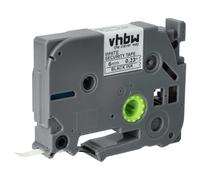 vhbw Ruban remplacement pour Brother TZE-SE1, TZ-SE1 pour imprimante d'étiquettes 8m x 6mm Noir sur Blanc ruban de sécurité
