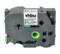 vhbw Ruban remplacement pour Brother TZE-SE5, TZ-SE5 pour imprimante d'étiquettes 8m x 24mm Noir sur Blanc ruban de sécurité