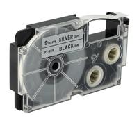 vhbw Ruban remplacement pour Casio XR-9SR1, XR-9SR pour imprimante d'étiquettes 8m x 9mm Noir sur Argent