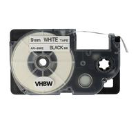 vhbw Ruban remplacement pour Casio XR-9WE1, XR-9WE pour imprimante d'étiquettes 8m x 9mm Noir sur Blanc
