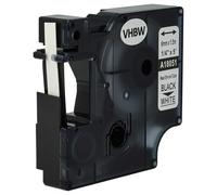 vhbw Ruban remplacement pour Dymo 18051 pour imprimante d'étiquettes Noir sur Blanc, cassette de gaine thermorétractable, 6 mm