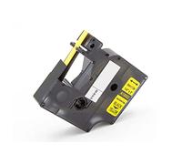 vhbw Ruban remplacement pour Dymo 18052 pour imprimante d'étiquettes Noir sur Jaune, cassette de gaine thermorétractable, 6 mm