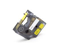 vhbw Ruban remplacement pour Dymo 18054 pour imprimante d'étiquettes Noir sur Jaune, cassette de gaine thermorétractable, 9 mm