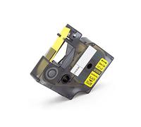 vhbw Ruban remplacement pour Dymo 18056 pour imprimante d'étiquettes Noir sur Jaune, cassette de gaine thermorétractable, 12 mm