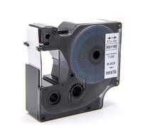 vhbw Ruban remplacement pour Dymo 18057 pour imprimante d'étiquettes Noir sur Blanc, cassette de gaine thermorétractable, 19 mm
