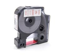 vhbw Ruban remplacement pour Dymo 45015, D1 pour imprimante d'étiquettes 7m x 12mm Rouge sur Blanc