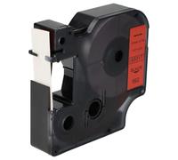 vhbw Ruban remplacement pour Dymo 45017, D1 pour imprimante d'étiquettes 7m x 12mm Noir sur Rouge