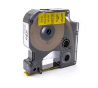 vhbw Ruban remplacement pour Dymo D1, 45018 pour imprimante d'étiquettes 7m x 12mm Noir sur Jaune