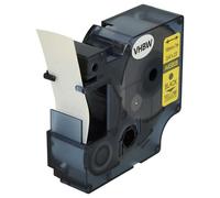 vhbw Ruban remplacement pour Dymo D1, 45808 pour imprimante d'étiquettes 7m x 19mm Noir sur Jaune