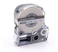 vhbw Ruban remplacement pour Epson LC-5TLW pour imprimante d'étiquettes 18mm Bleu sur Transparent