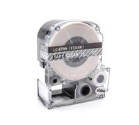 vhbw Ruban remplacement pour Epson LC-6TWN pour imprimante d'étiquettes 24mm Blanc sur Transparent