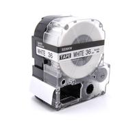 vhbw Ruban remplacement pour Epson LC-7WBN pour imprimante d'étiquettes 36mm Noir sur Blanc