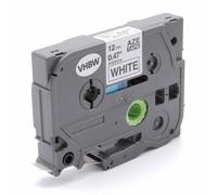 vhbw Ruban textile compatible avec Brother PT 1000, 1000F, 1000BTS, 1005F, 1005, 1005BTS imprimante d'étiquettes 4m x 12mm Noir sur Blanc