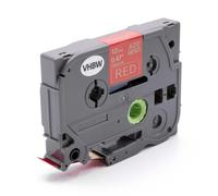 vhbw Ruban textile compatible avec Brother PT 1000, 1000F, 1000BTS, 1005F, 1005, 1005BTS imprimante d'étiquettes 4m x 12mm Or sur Rouge