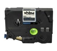 vhbw Ruban textile compatible avec Brother PT 1290VP, 1300, 1400, 1500pc, 1600, 1290DT imprimante d'étiquettes 4m x 12mm Or sur Bleu marine