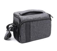 vhbw Sac photo toile gris/noir compatible avec Canon EOS 750D, 760D, 77D, 7D, 8000D, 800D, 80D, Kiss Digital X, Kiss F, Kiss X2, Kiss X3, Kiss X4