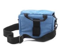 vhbw Sacoche pour caméra pour Nikon CoolPix A1000 en toile canvas bleu, gris noir G