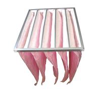 vhbw Sacs filtrants pour système de climatisation et ventilation - Filtre à air F7, 49 x 59,2 x 60 cm, rose