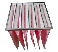 vhbw Sacs filtrants pour système de climatisation et ventilation - Filtre à air F7, 59,2 x 59,2 x 60 cm rose