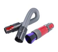 vhbw Set d'accessoires 2 pcs. compatible avec Dyson V15 Detect Complete | pour V15 Detect Absolute aspirateur - brosse souple poussière, rallonge tuyau