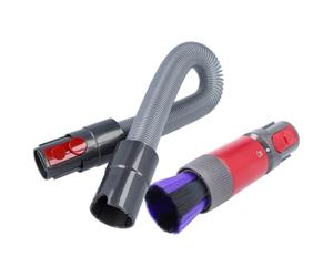 vhbw Set d'accessoires 2 pcs. compatible avec Dyson V15 Detect Complete | pour V15 Detect Absolute aspirateur - brosse souple poussière, rallonge tuyau