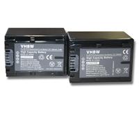 vhbw Set de 2 Batteries 1300mAh pour caméscope Sony DCR-DVD610E, DCR-SX53E, DCR-DVD150E, HDR-CX106E, DCR-DVD710E, DCR-SX63E, DCR-DVD450E