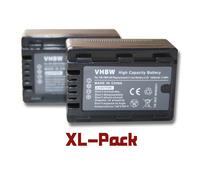 vhbw set de 2 batteries 1600mAh pour caméscope Panasonic HC-V10, HC-V100, HC-V100M, HC-V500, HC-V500M, HC-V700, HC-V700M