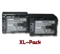 vhbw set de 2 batteries 2400mAh à puce pour caméscope JVC GZ-MS250, GZ-MS250BEK, GZ-MS250BEU, GZ-MS250BU, GZ-MS250BUC, GZ-MS250BUS