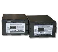 vhbw Set de 2 Batteries 5400mAh pour caméscope Panasonic remplace VSB0418 VW-VBD20 VW-VBD25 CGR-D110 CGR-D120 CGR-D220 CGR-D220E1B CGR-D320