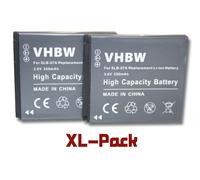 vhbw set de 2 batteries 550mAh pour appareil photo Samsung ST45, ST50, ST500, ST550, ST550 2VIEW, ST600, PL150 remplace SLB-07A / SLB-07B