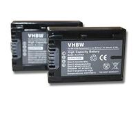 vhbw Set de 2 Batteries 600mAh pour caméscope Sony HDR-CX155E, DCR-SR57E, HDR-XR200E, HDR-CX305E, DCR-SR67E, HDR-XR200VE, HDR-CX350E