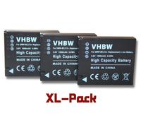 vhbw set de 3 batteries 1000mAh pour appareil photo Panasonic Lumix DMC-LX5, DMC-LX7 remplace Panasonic DMW-BCJ13 / DMW-BCJ13E
