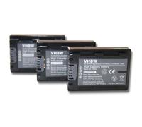 vhbw set de 3 batteries 500mAh pour caméscope Sony Cybershot DSC-HX100, DSC-HX100V, DSC-HX200V, DSC-HX200V Sony HXR-MC1P