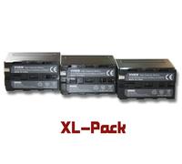 vhbw set de 3 batteries 6000mAh pour caméscope remplace SONY NP-530, NP-730, NP-930, NP-F330, NP-F530, NP-F550, NP-F570, NP-F730, NP-F750