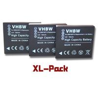 vhbw set de 3 batteries 700mAh pr appareil photo Panasonic Lumix DMC-FT2, DMC-FT3, DMC-FT4, DMC-FX40, DMC-FX48DMC-FX60 remplace DMW-BCF10 / DMW-BCF10E