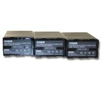 vhbw set de 3 batteries 7800mAh à puce pour caméra Sony PMW-EX1 PMW-EX3 PMW-F3 PMW-100 PMW-150 PMW-160 PMW-200 remplace BP-U30 BP-U60 BP-U90 BP-U95.