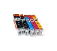 vhbw set de 5 cartouches d'encre à puce intégrée pour Canon Pixma IP7250, MG5450, MG6350 MX725, MX925 comme CLI-551.