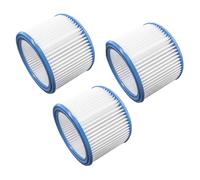 vhbw Set de filtres 3x Filtre plissé compatible avec Nilfisk Aero 21-01 PC Inox, 21-21 PC aspirateur à sec ou humide - Filtre à cartouche